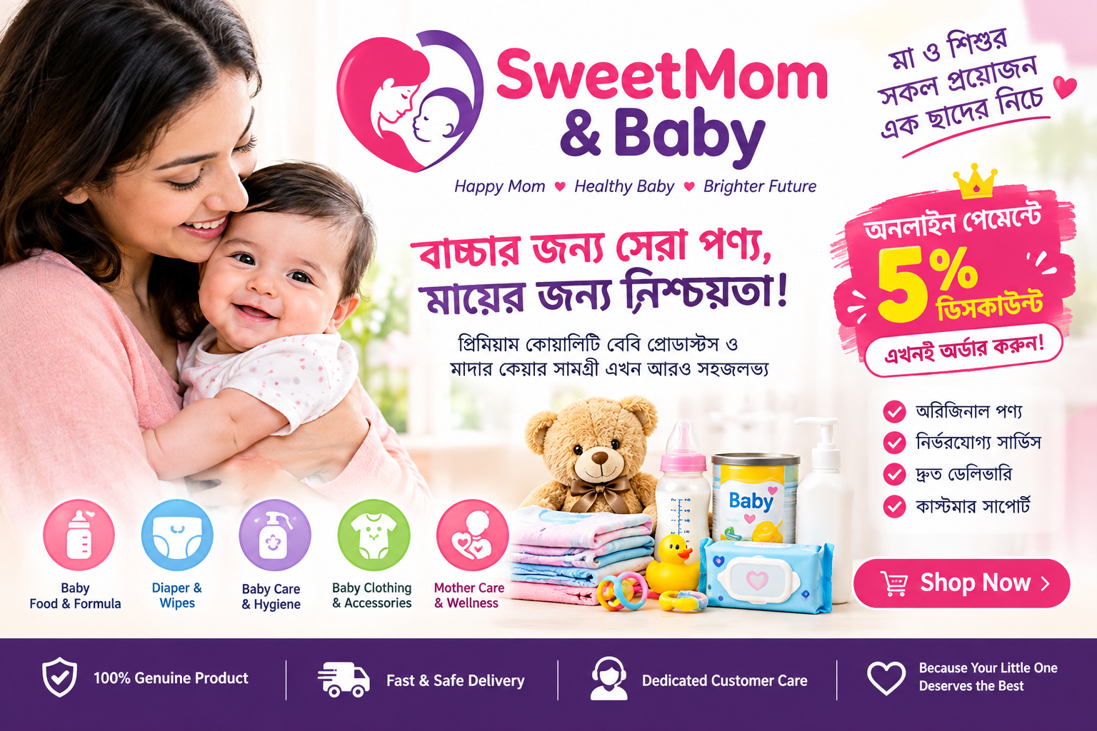 অনলাইন পেমেন্টে 5% ছাড়
