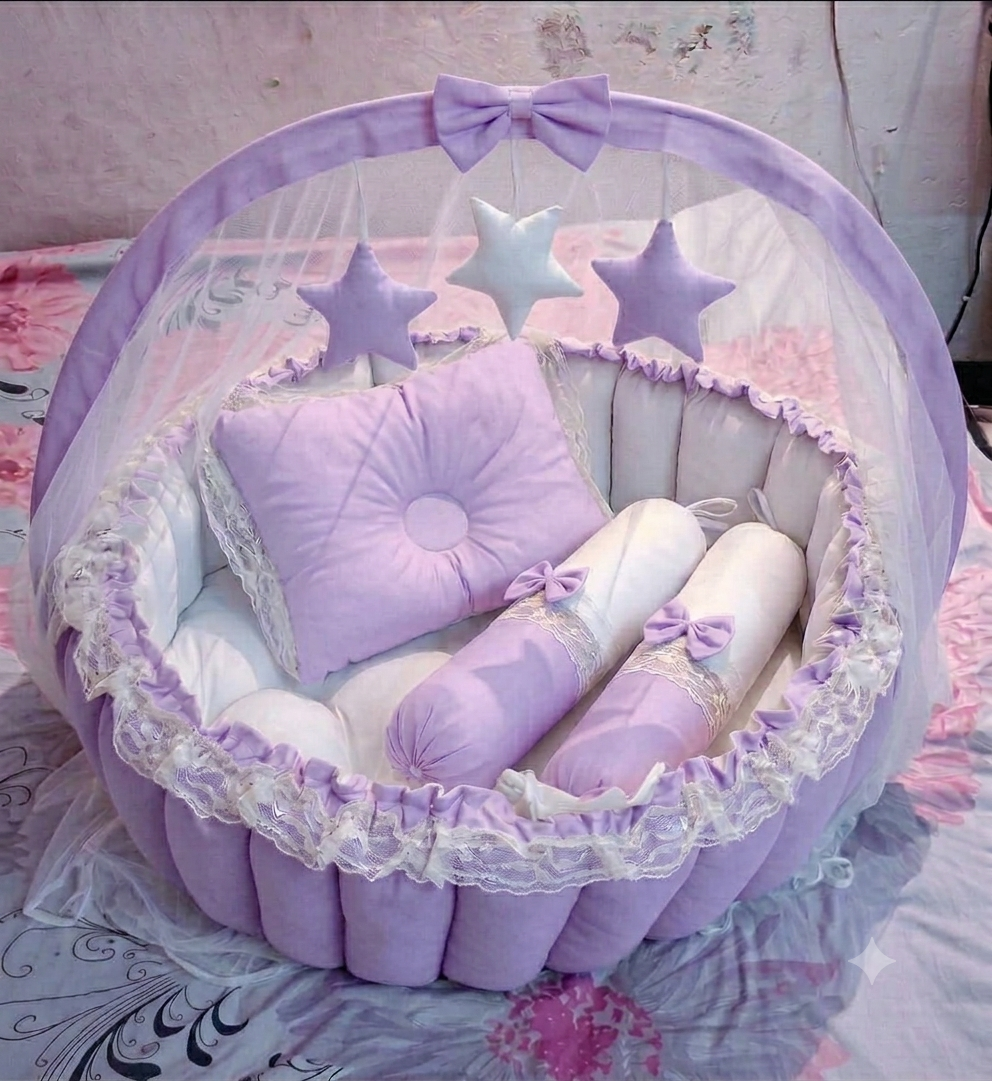 Luxury Baby Nest Bed with Mosquito Net (Newborn to 18 Months) 10